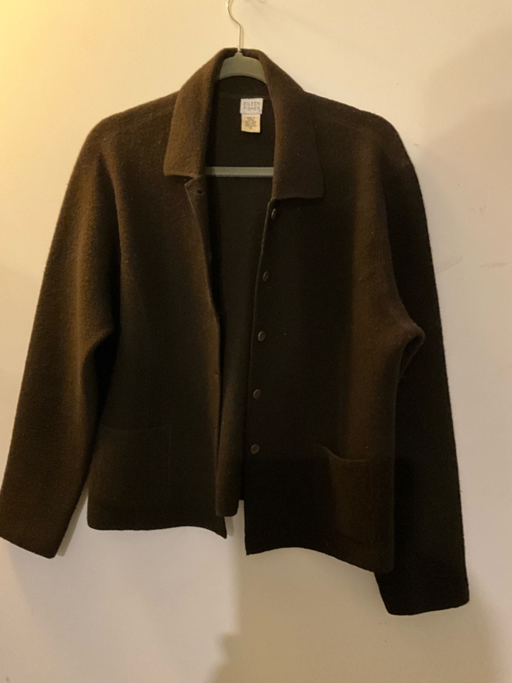 Eileen Fisher Dark Brown Alpine Jacket